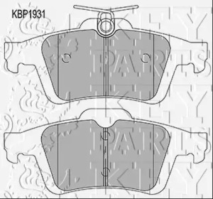 KEY PARTS kbp1931 -  Комплект тормозных колодок, дисковый тормоз
